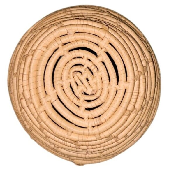 Sweet Grass Basket Artisan Made High Quality Not Gullah 7" diameter - Picture 3 of 5